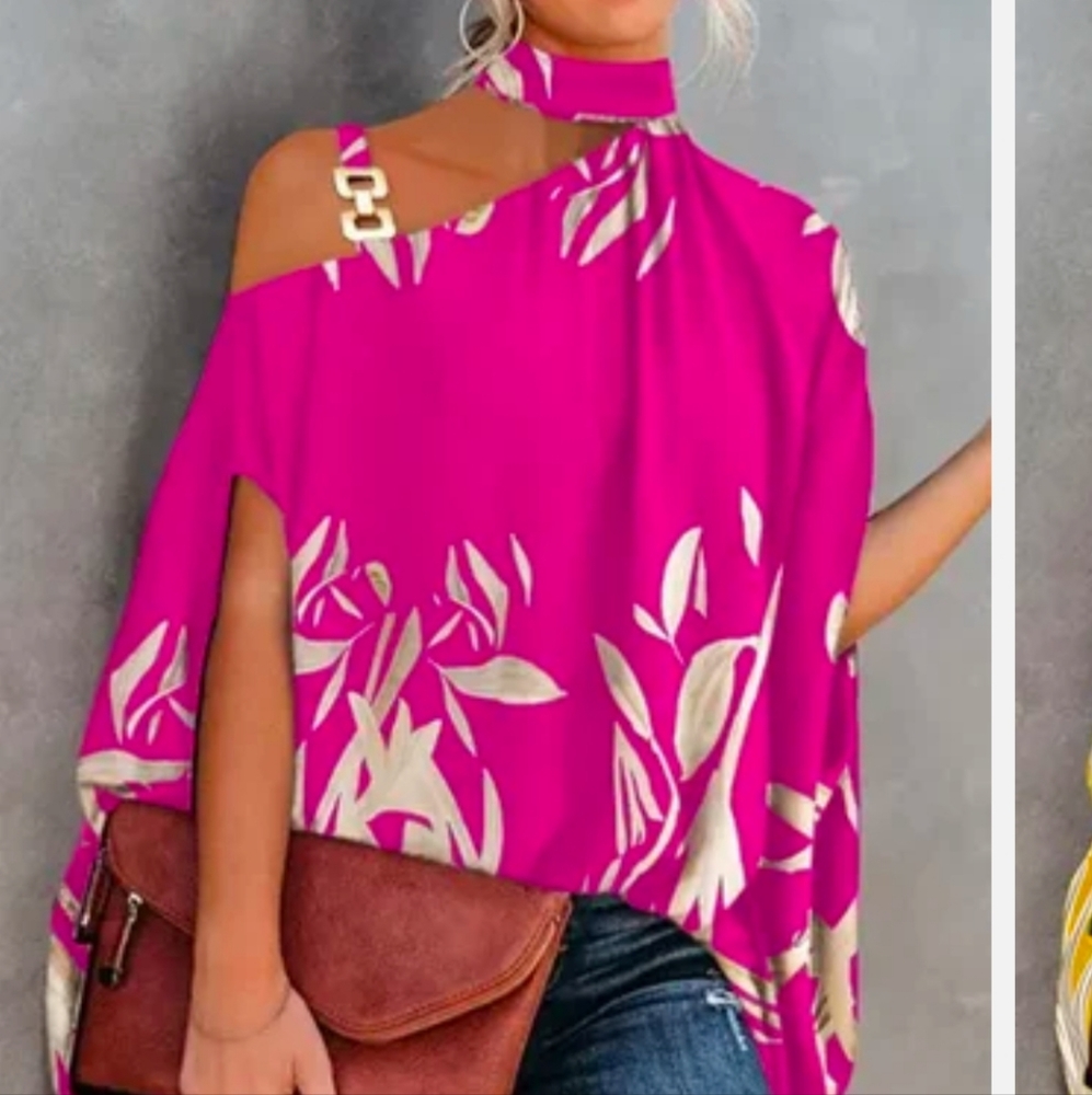 Pink off the shoulder top by Stylewe sz large